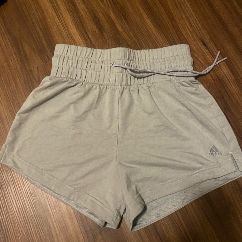 Adidas high rise sweat shorts